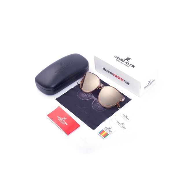 Ochelari de soare maro, pentru dama, Daniel Klein Trendy, DK4200P-7