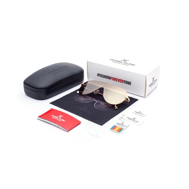 Ochelari de soare maro, pentru dama, Daniel Klein Trendy, DK4204-1