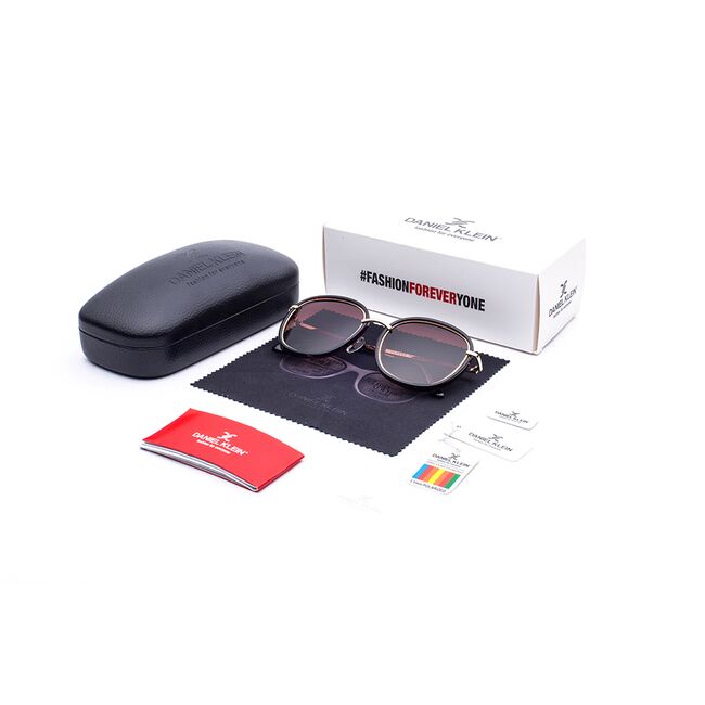 Ochelari de soare maro, pentru dama, Daniel Klein Trendy, DK4224-2