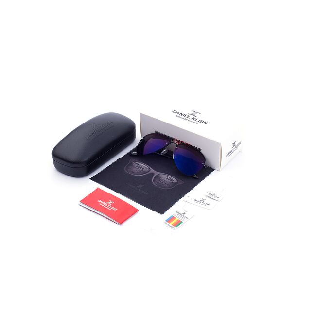 Ochelari de soare albastri, pentru barbati, Daniel Klein Premium, DK3057-4