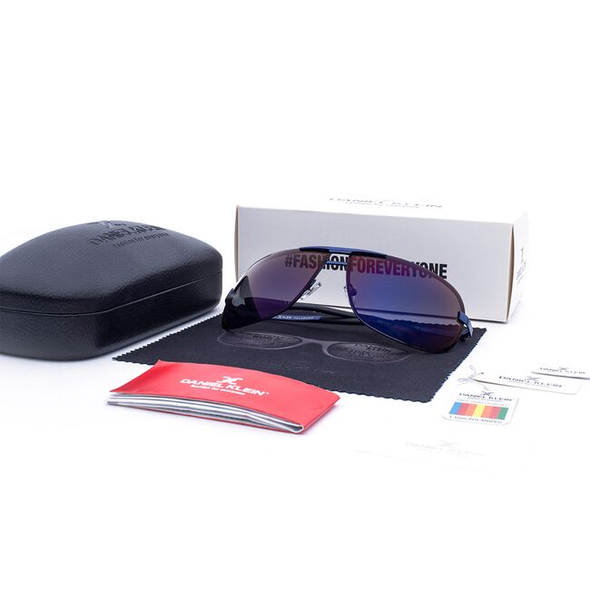 Ochelari de soare albastri, pentru barbati, Daniel Klein Premium, DK3076-4