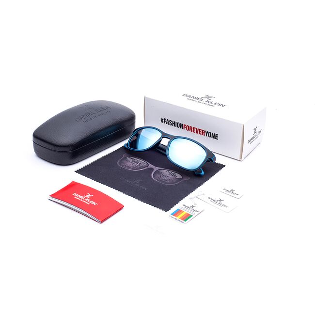 Ochelari de soare albastri, pentru barbati, Daniel Klein Premium, DK3168-2
