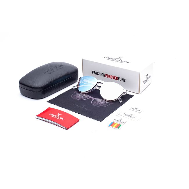 Ochelari de soare albastri, pentru dama, Daniel Klein Trendy, DK4179P-4