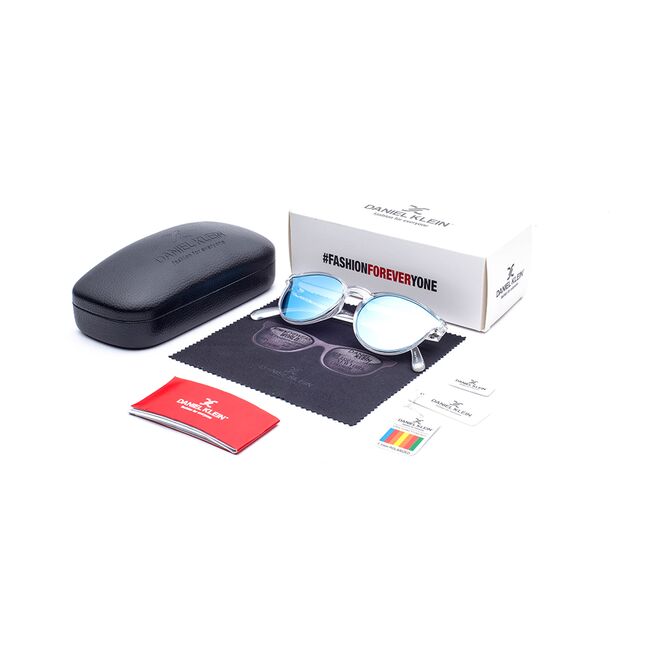 Ochelari de soare albastri, pentru dama, Daniel Klein Trendy, DK4181-4