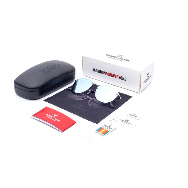 Ochelari de soare albastri, pentru dama, Daniel Klein Trendy, DK4229P-3