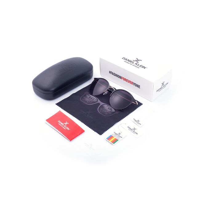 Ochelari de soare antracit, pentru dama, Daniel Klein Trendy, DK4167P-7