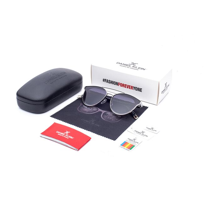 Ochelari de soare antracit, pentru dama, Daniel Klein Trendy, DK4173-3