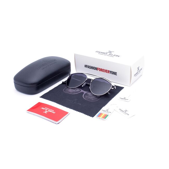 Ochelari de soare antracit, pentru dama, Daniel Klein Trendy, DK4174-6