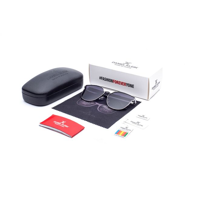 Ochelari de soare antracit, pentru dama, Daniel Klein Trendy, DK4176-3