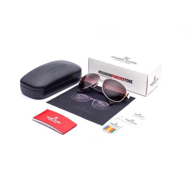 Ochelari de soare maro, pentru barbati, Daniel Klein Premium, DK3175-3
