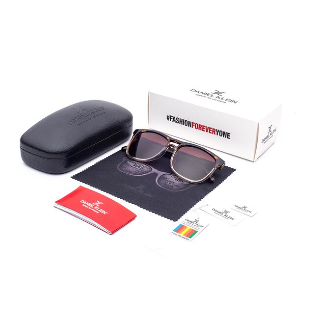 Ochelari de soare maro, pentru barbati, Daniel Klein Trendy, DK3188-3