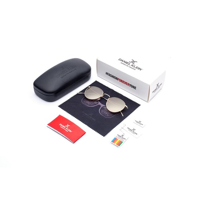 Ochelari de soare maro, pentru dama, Daniel Klein Sunglasses, DK4194-3