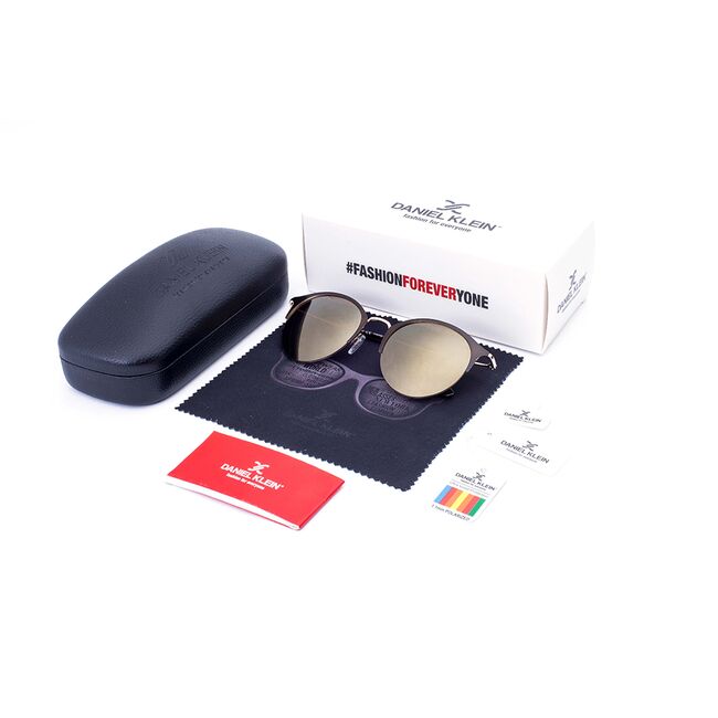 Ochelari de soare maro, pentru dama, Daniel Klein Trendy, DK4167P-3
