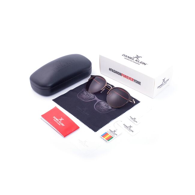 Ochelari de soare maro, pentru dama, Daniel Klein Trendy, DK4167P-6