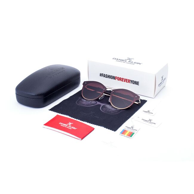 Ochelari de soare maro, pentru dama, Daniel Klein Trendy, DK4177-6