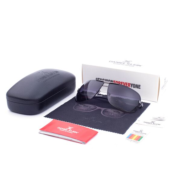 Ochelari de soare mov, pentru barbati, Daniel Klein Premium, DK3076-6