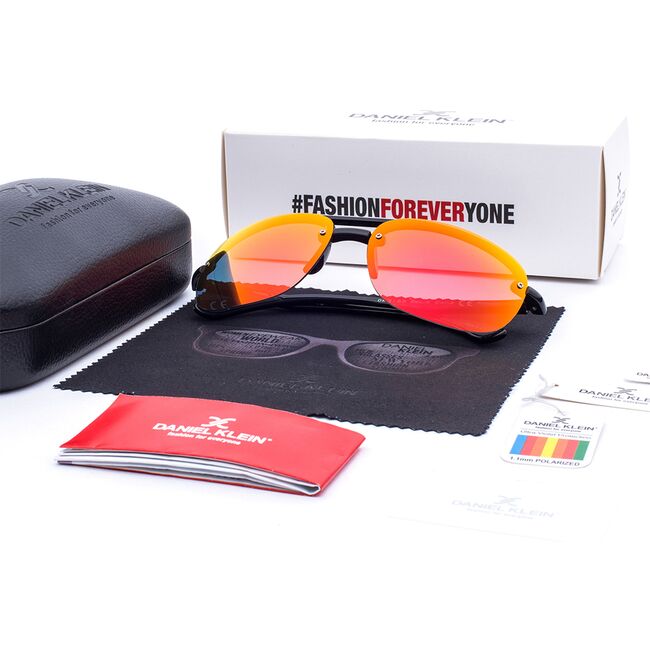 Ochelari de soare portocalii, pentru barbati, Daniel Klein Premium, DK3165-5