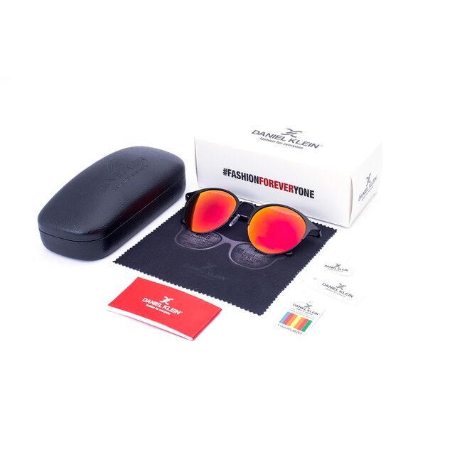 Ochelari de soare portocalii, pentru dama, Daniel Klein Trendy, DK4167P-1