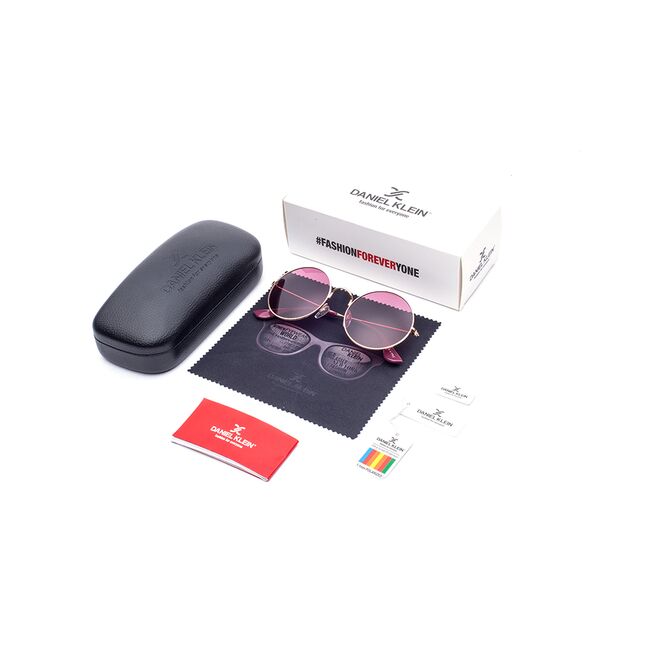 Ochelari de soare roz, pentru dama, Daniel Klein Trendy, DK4168-2