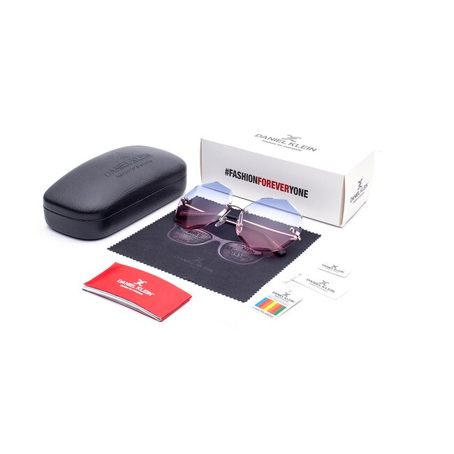 Ochelari de soare roz, pentru dama, Daniel Klein Trendy, DK4191P-5