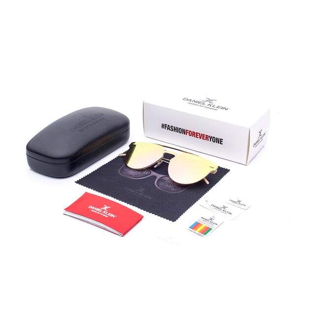 Ochelari de soare roz, pentru dama, Daniel Klein Trendy, DK4197-3