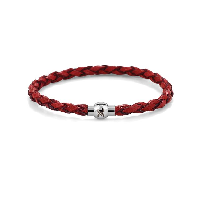 Bratara rosie, Daniel Klein, unisex, din piele, DKLB.0300.07