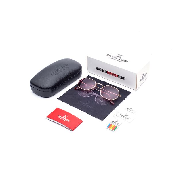 Ochelari de soare fucsia, pentru dama, Daniel Klein Trendy, DK4184-3