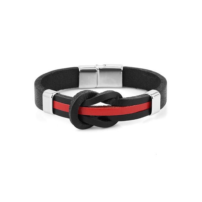 Bratara neagra, Daniel Klein, pentru barbati, din piele, DKLB.0608.18