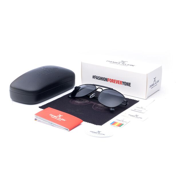 Ochelari de soare negri, pentru barbati, Daniel Klein Premium, DK3220-2