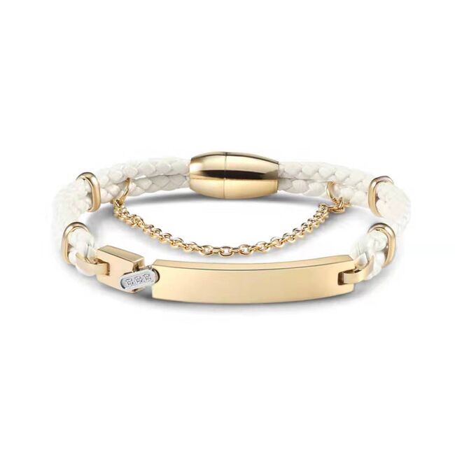 Bratara alba, Santa Barbara Polo, pentru dama, din piele, SBJ.6.1021.04