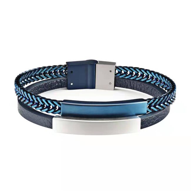 Bratara bleumarin, Santa Barbara Polo, pentru barbati, din otel inoxidabil, SBJ.6.1015.02