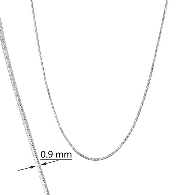 Lant argint rodiat, lungime 40 cm