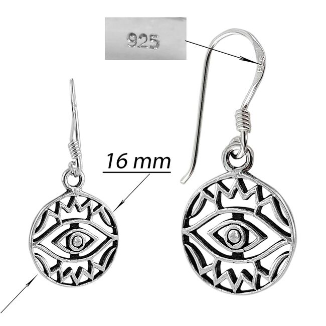 Cercei argint wide eyes