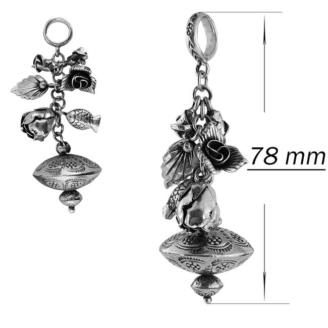 Pandantiv argint vintage handmade Indra