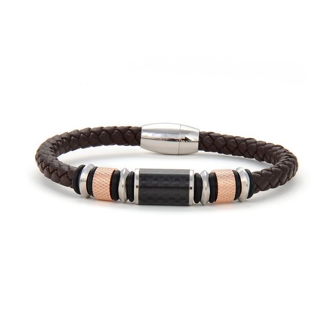 Bratara cafenie, Santa Barbara Polo, pentru barbati, din piele, SBJ.6.1052-2