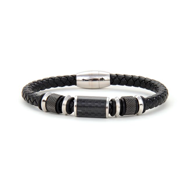 Bratara neagra, Santa Barbara Polo, pentru barbati, din piele, SBJ.6.1052-1