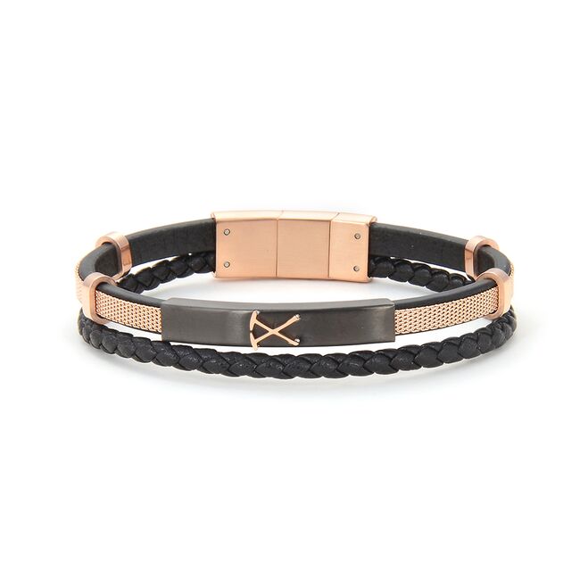 Bratara neagra, Santa Barbara Polo, pentru barbati, din piele, SBJ.6.1056-4