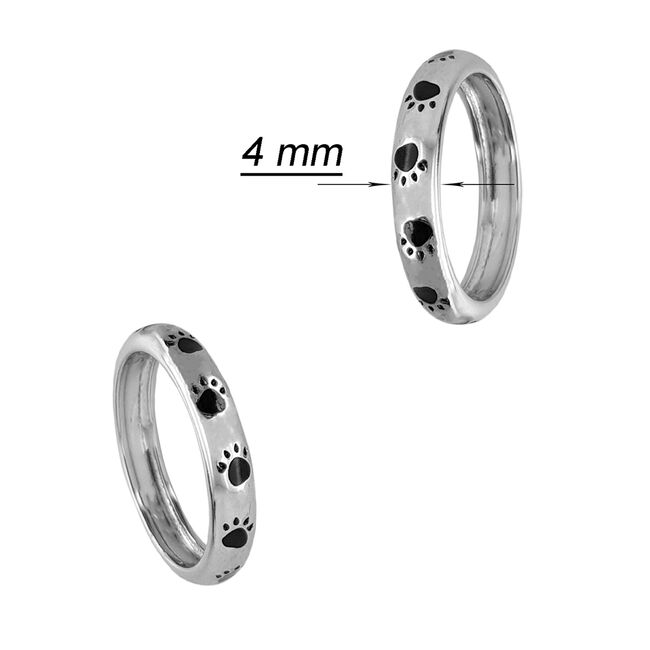 Inel argint simplu Paws marimea 56