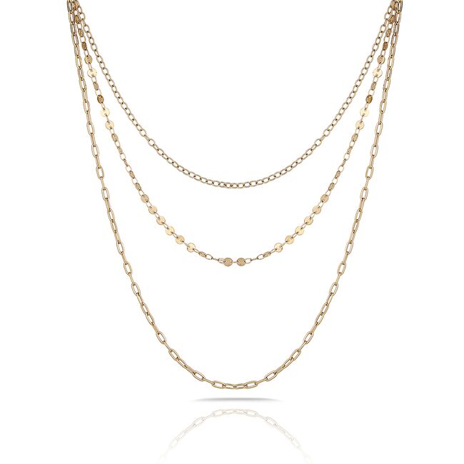Lant auriu, Freelook, pentru dama, din otel inoxidabil, FRJ.3.6004-2
