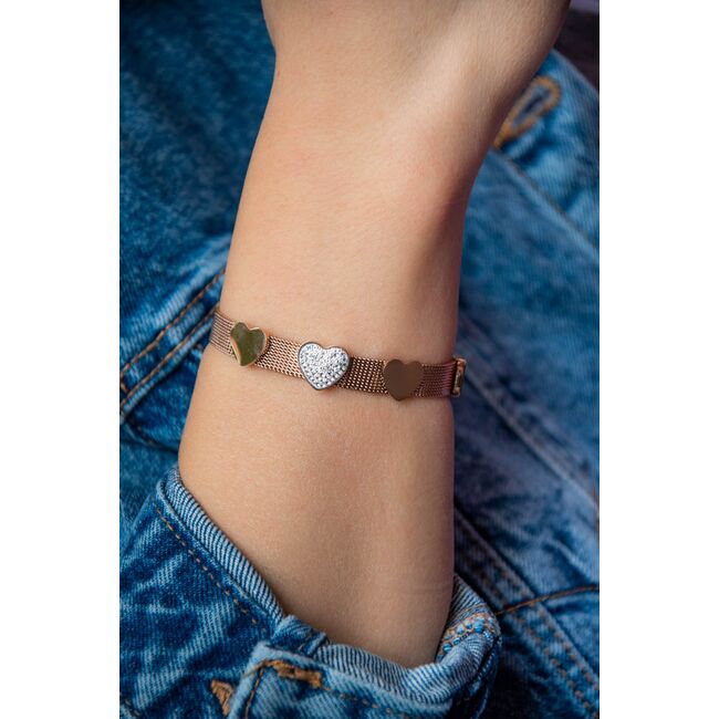 Bratara auriu rose, Freelook, pentru dama, din otel inoxidabil, FRJ.3.3006-4