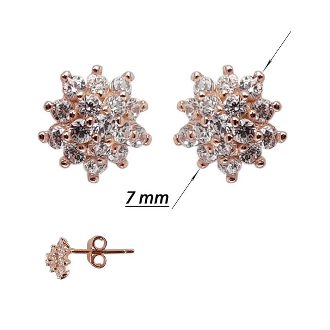 Cercei argint rose wildflower