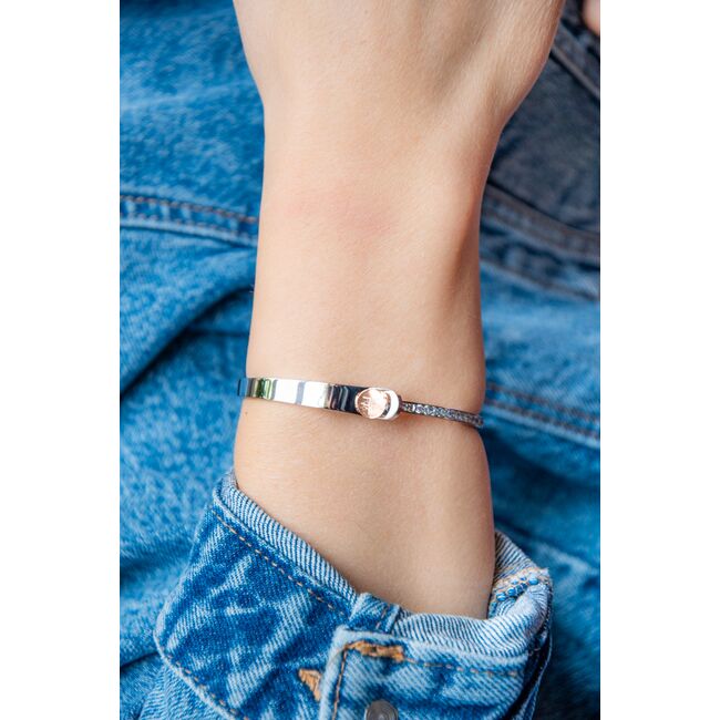 Bratara argintie, Freelook, pentru dama, din otel inoxidabil, FRJ.3.3004-2