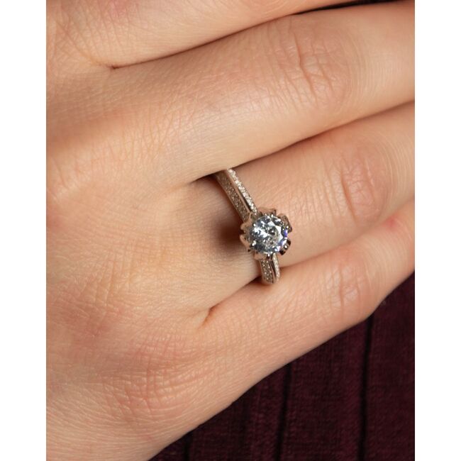 Inel argint logodna Fantasy marimea 54