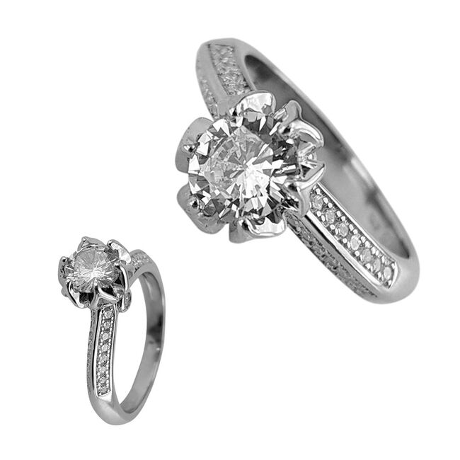 Inel argint logodna Fantasy marimea 54