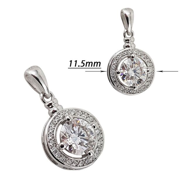 Pandantiv argint elegant Moissanite