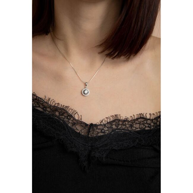 Pandantiv argint elegant Moissanite