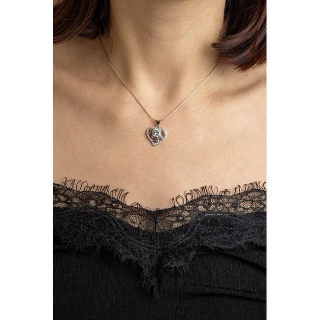 Pandantiv argint inima Unique heart