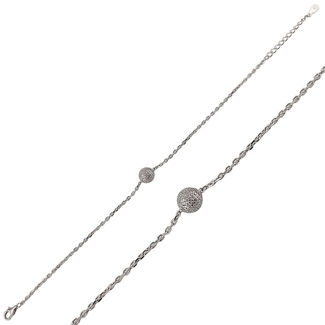 Bratara argint talisman rotund cu zirconii albe