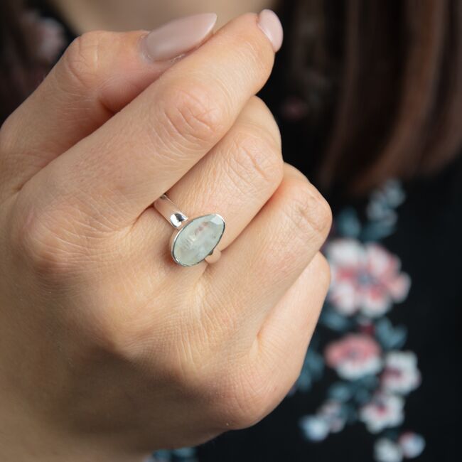 Inel argint piatra lunii Anne marimea 54