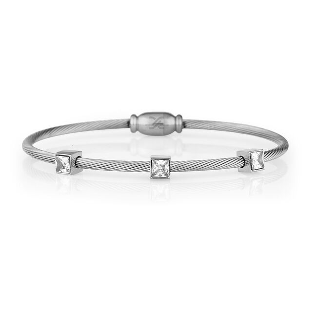 Bratara argintie, Daniel Klein, pentru dama, din otel inoxidabil, DKJ.3.2085-1